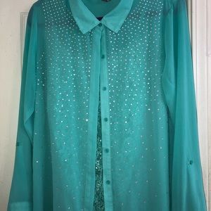 Gorgeous mint green sparkly top and cami